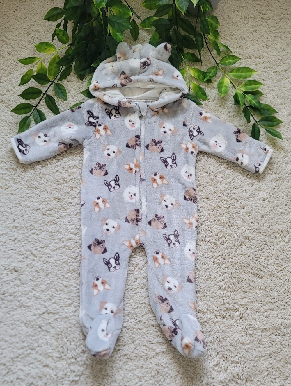 Baby Boy Hooded Puppy Sleeper (6-9 Months)